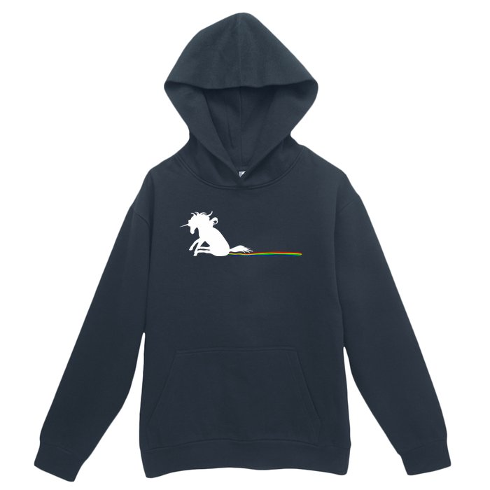 Unicorn Dragging Rainbows- Funny Adults Gifts Urban Pullover Hoodie