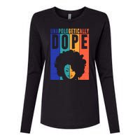 Unapologetically Dope Retro Colorful Womens Cotton Relaxed Long Sleeve T-Shirt