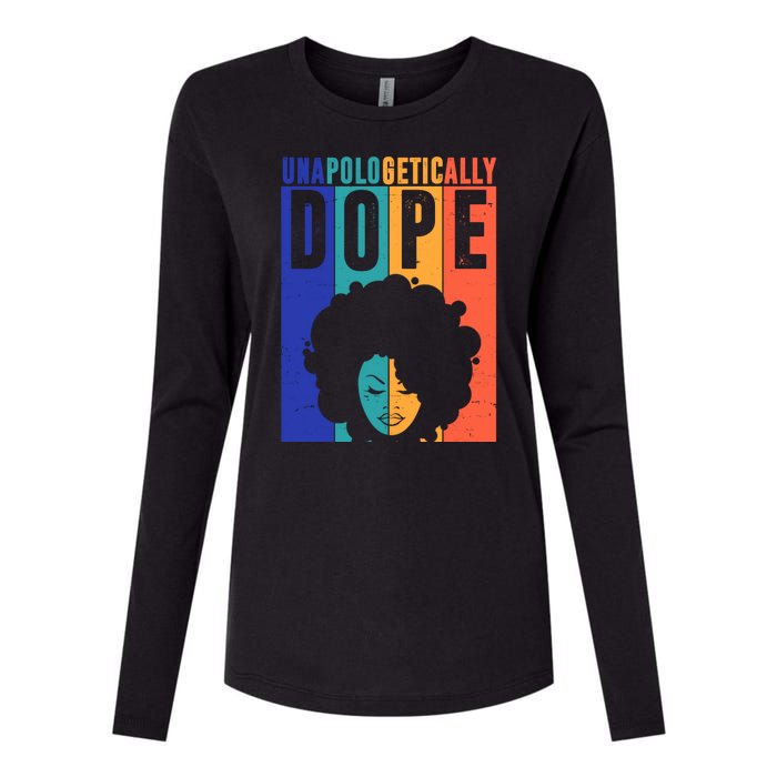 Unapologetically Dope Retro Colorful Womens Cotton Relaxed Long Sleeve T-Shirt