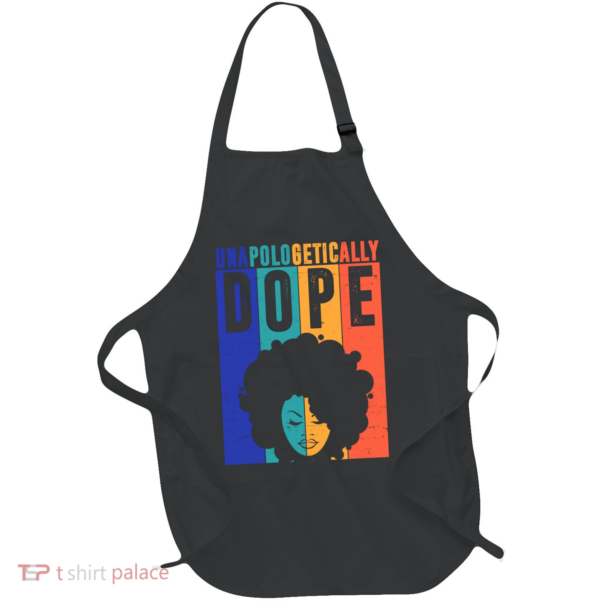 Unapologetically Dope Retro Colorful Full-Length Apron With Pockets
