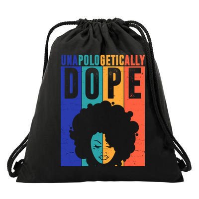 Unapologetically Dope Retro Colorful Drawstring Bag