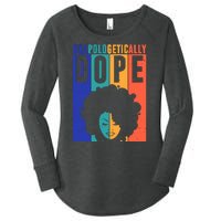 Unapologetically Dope Retro Colorful Women's Perfect Tri Tunic Long Sleeve Shirt