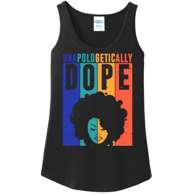 Unapologetically Dope Retro Colorful Ladies Essential Tank