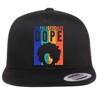 Unapologetically Dope Retro Colorful Flatbill Hat