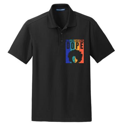 Unapologetically Dope Retro Colorful Dry Zone Grid Polo