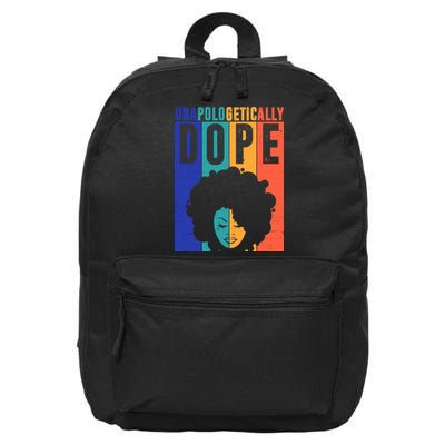 Unapologetically Dope Retro Colorful 16 in Basic Backpack