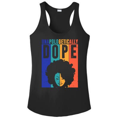 Unapologetically Dope Retro Colorful Ladies PosiCharge Competitor Racerback Tank