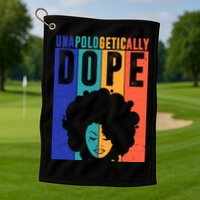 Unapologetically Dope Retro Colorful Golf Towel