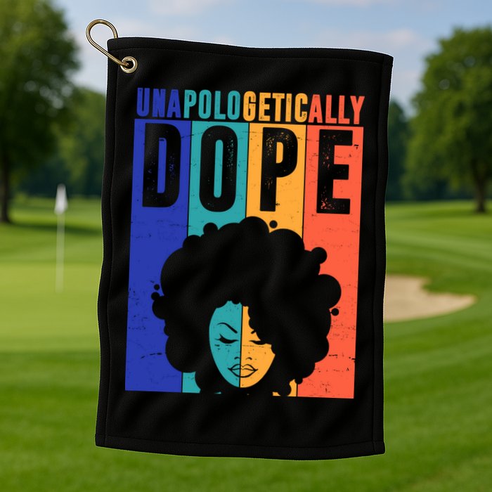 Unapologetically Dope Retro Colorful Golf Towel
