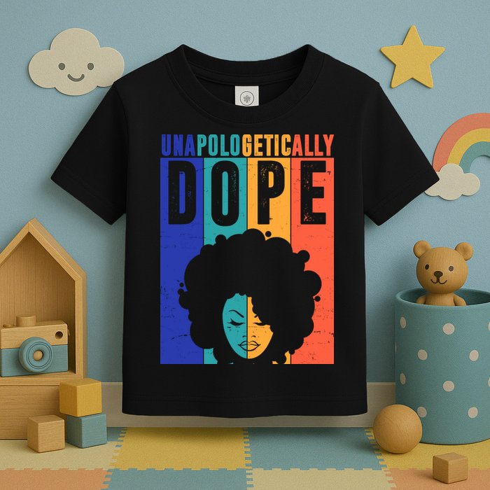 Unapologetically Dope Retro Colorful Toddler T-Shirt