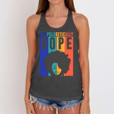 Unapologetically Dope Retro Colorful Women's Knotted Racerback Tank