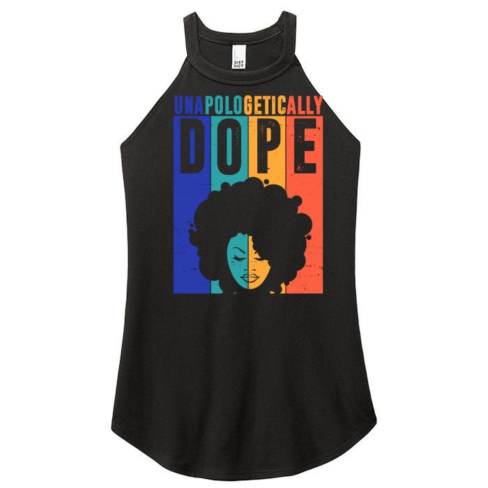 Unapologetically Dope Retro Colorful Women’s Perfect Tri Rocker Tank