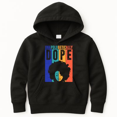 Unapologetically Dope Retro Colorful Kids Hoodie