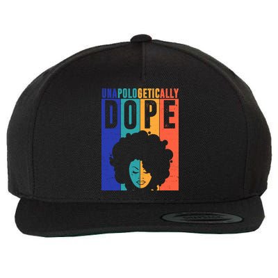 Unapologetically Dope Retro Colorful Wool Snapback Cap