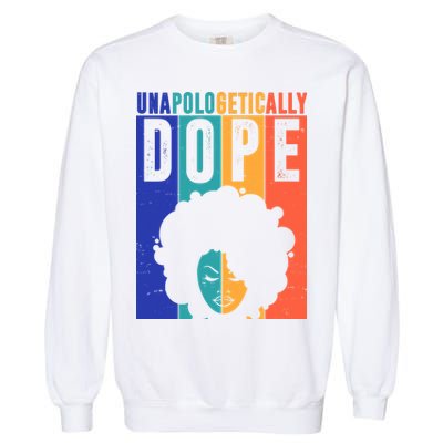 Unapologetically Dope Retro Colorful Garment-Dyed Sweatshirt