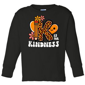 Unity Day Kindness Teacher Be Kind Toddler Long Sleeve Shirt