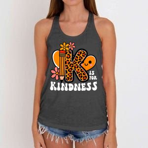 Unity Day Kindness Teacher Be Kind Women's Knotted Racerback Tank