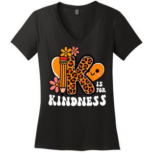 Unity Day Kindness Teacher Be Kind Women's V-Neck T-Shirt