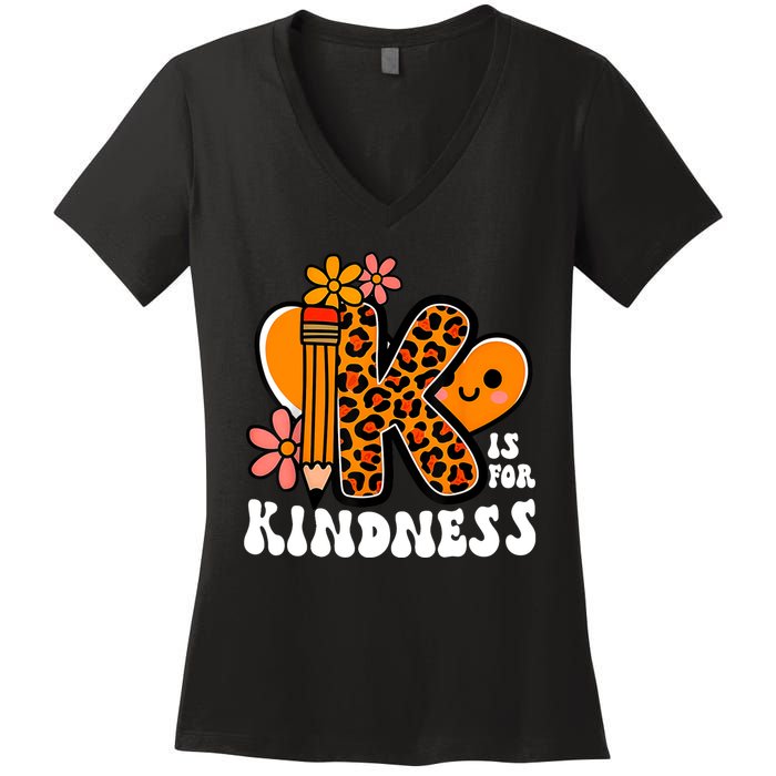 Unity Day Kindness Teacher Be Kind Women's V-Neck T-Shirt