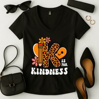 Unity Day Kindness Teacher Be Kind Women's V-Neck T-Shirt