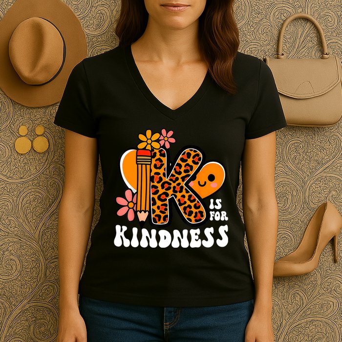 Unity Day Kindness Teacher Be Kind Women's V-Neck T-Shirt