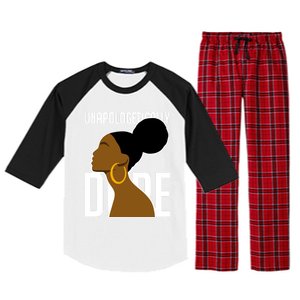 Unapologetically Dope Simple African Art Black History Gift Raglan Sleeve Pajama Set