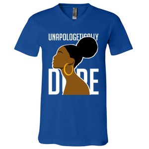 Unapologetically Dope Simple African Art Black History Gift V-Neck T-Shirt