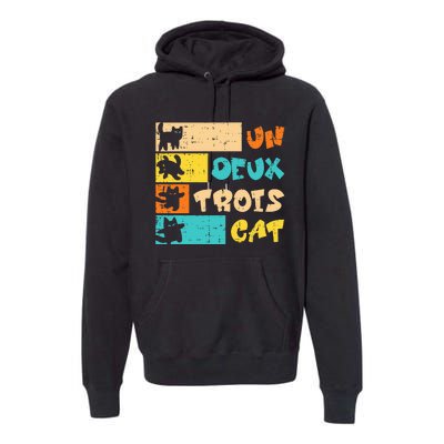 Un Deux Trois Cat French Premium Hoodie