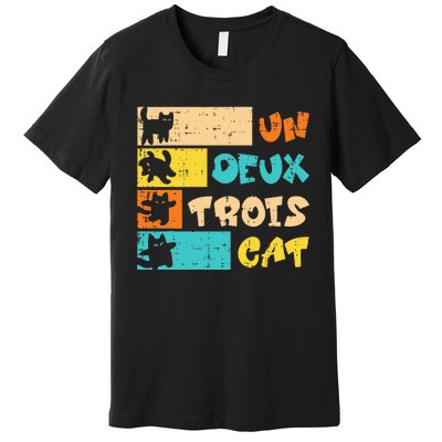 Un Deux Trois Cat French Premium T-Shirt