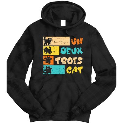 Un Deux Trois Cat French Tie Dye Hoodie