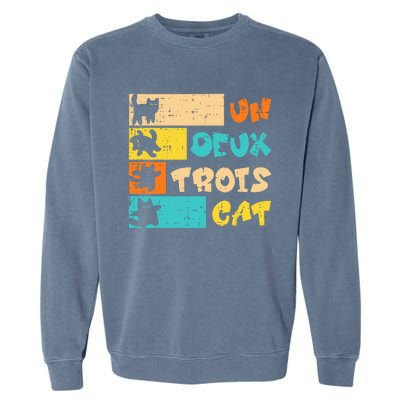 Un Deux Trois Cat French Garment-Dyed Sweatshirt