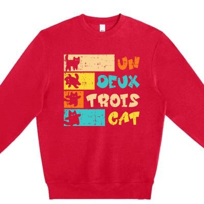 Un Deux Trois Cat French Premium Crewneck Sweatshirt