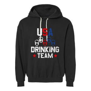 Usa Drinking Team Flag Garment-Dyed Fleece Hoodie