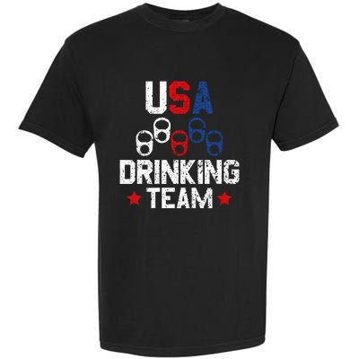 Usa Drinking Team Flag Garment-Dyed Heavyweight T-Shirt