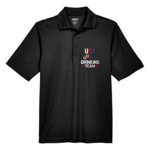 Usa Drinking Team Flag Men's Origin Performance Pique Polo