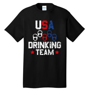 Usa Drinking Team Flag Tall T-Shirt