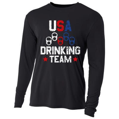 Usa Drinking Team Flag Cooling Performance Long Sleeve Crew