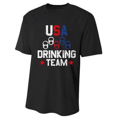 Usa Drinking Team Flag Performance Sprint T-Shirt