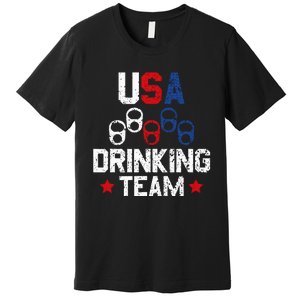 Usa Drinking Team Flag Premium T-Shirt