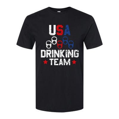 Usa Drinking Team Flag Softstyle CVC T-Shirt