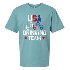 Usa Drinking Team Flag Sueded Cloud Jersey T-Shirt