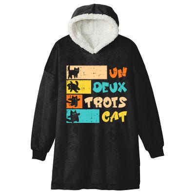 Un Deux Trois Cat French Retro Boy Teen Hooded Wearable Blanket