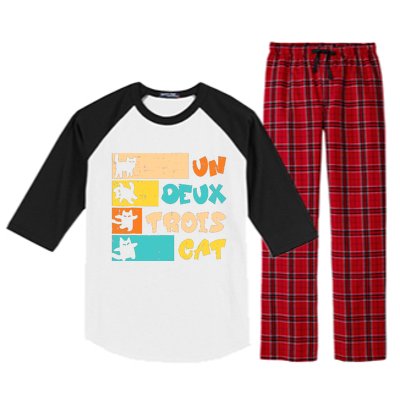 Un Deux Trois Cat French Retro Boy Teen Raglan Sleeve Pajama Set