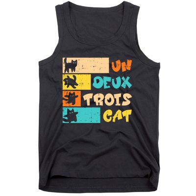 Un Deux Trois Cat French Retro Boy Teen Tank Top