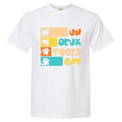 Un Deux Trois Cat French Retro Boy Teen Garment-Dyed Heavyweight T-Shirt