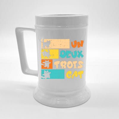 Un Deux Trois Cat French Retro Boy Teen Beer Stein