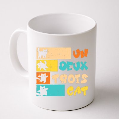 Un Deux Trois Cat French Retro Boy Teen Coffee Mug