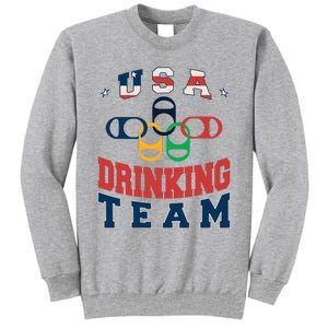 Usa Drinking Team Beer Party Memorial Day American Flag Tall Sweatshirt