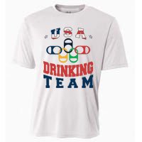 Usa Drinking Team Beer Party Memorial Day American Flag Cooling Performance Crew T-Shirt