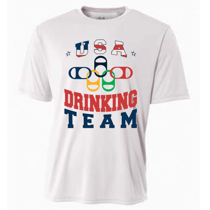 Usa Drinking Team Beer Party Memorial Day American Flag Cooling Performance Crew T-Shirt